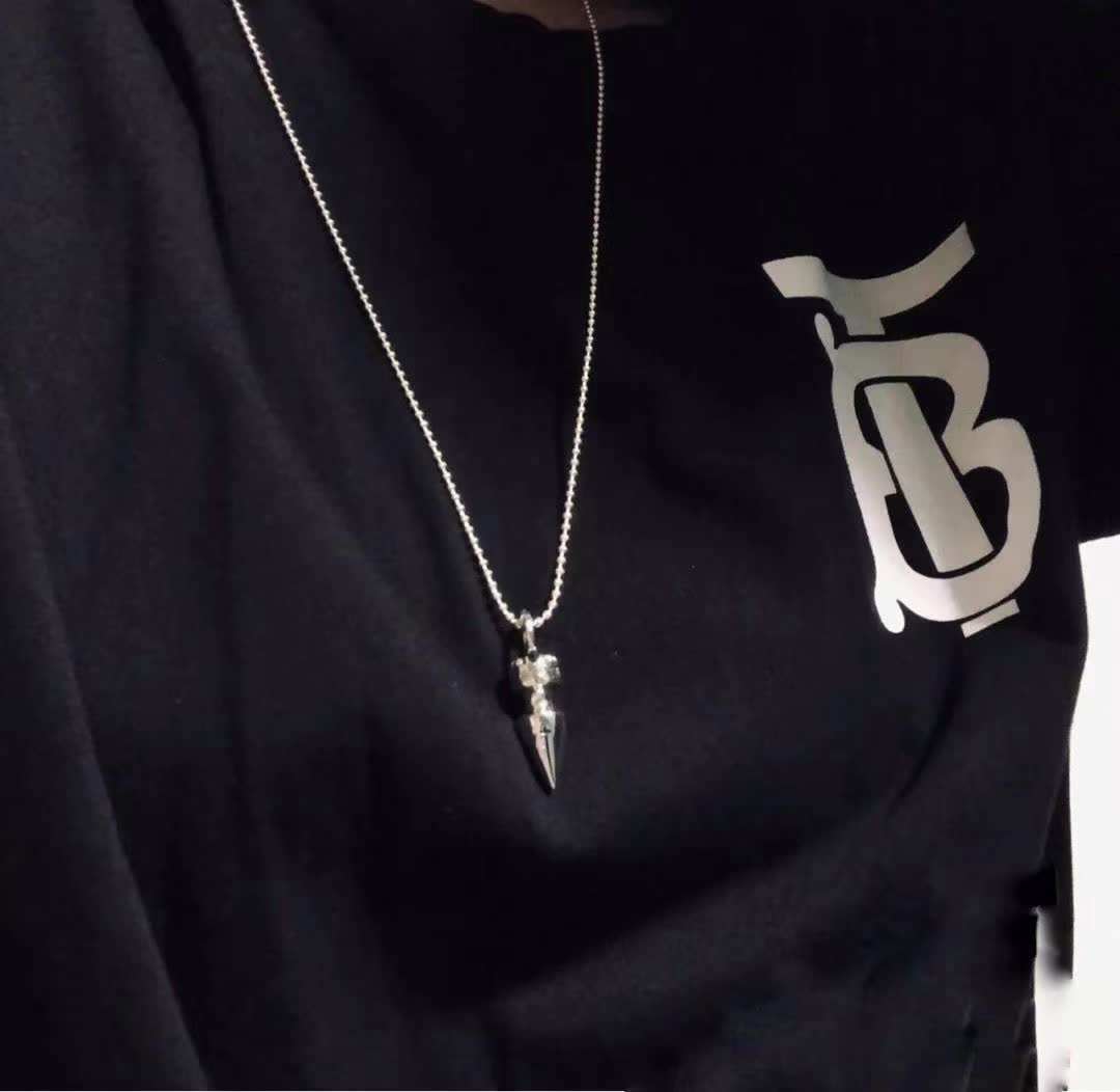 Chrome Hearts Silver Spike Pendant Necklace-CX030